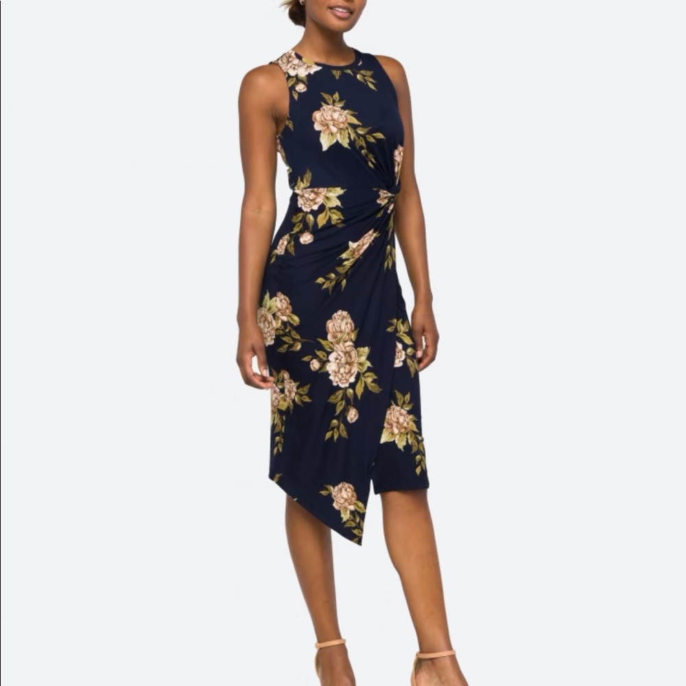 NWT NINE BRITTON Abigail Brushed Knit Midi Dress
S | Navy